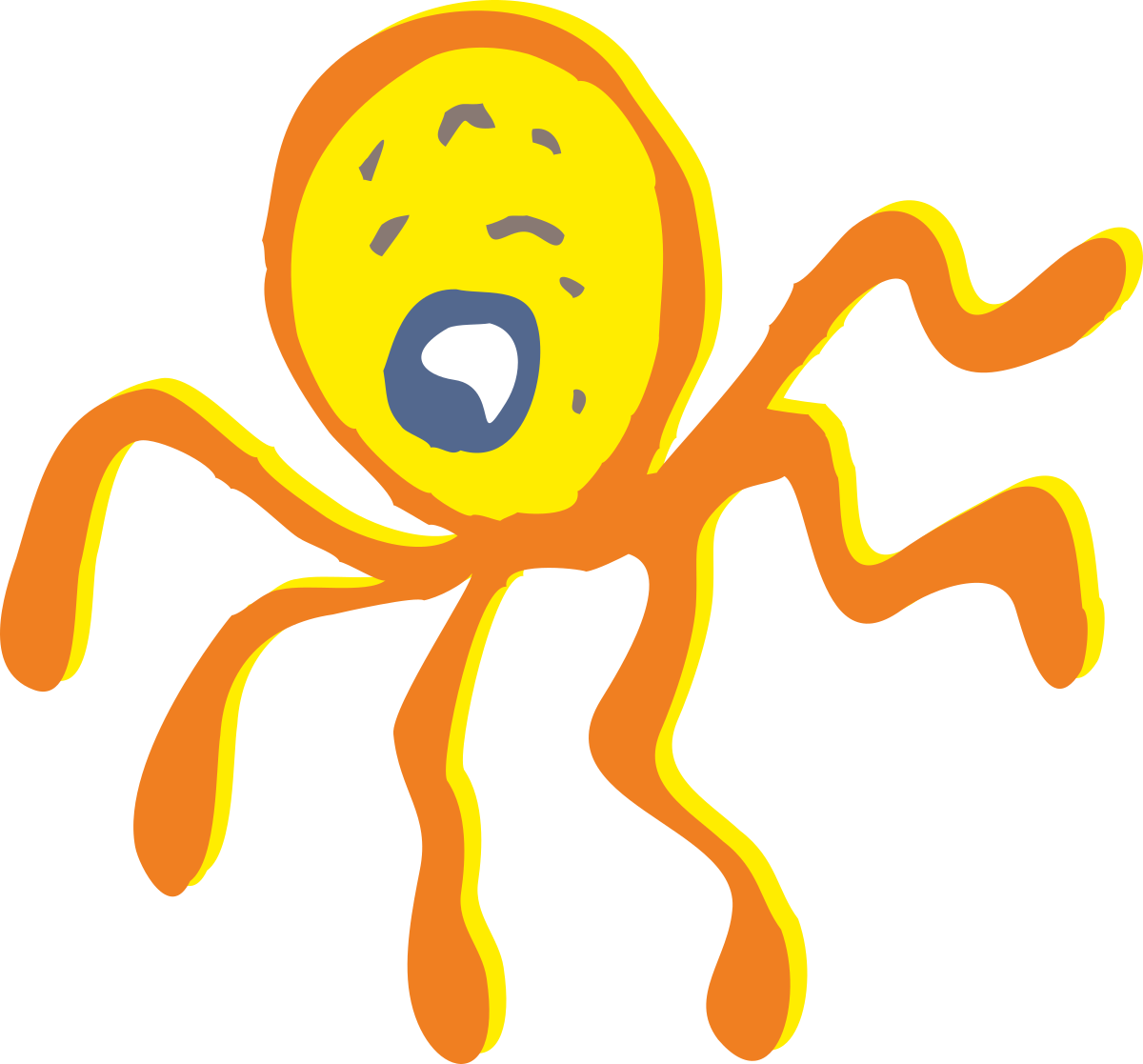 Cartoon Spider with a Big Smile - Fun and Playful Clipart