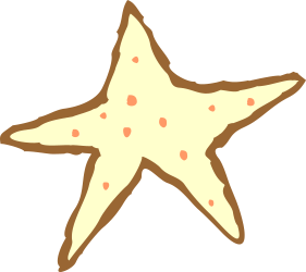 Starfish Clipart with Brown Spots: Perfect for Coastal Themes
