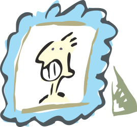Borders and Frames Clipart: Artistic Person Face Drawing for Creative Projects