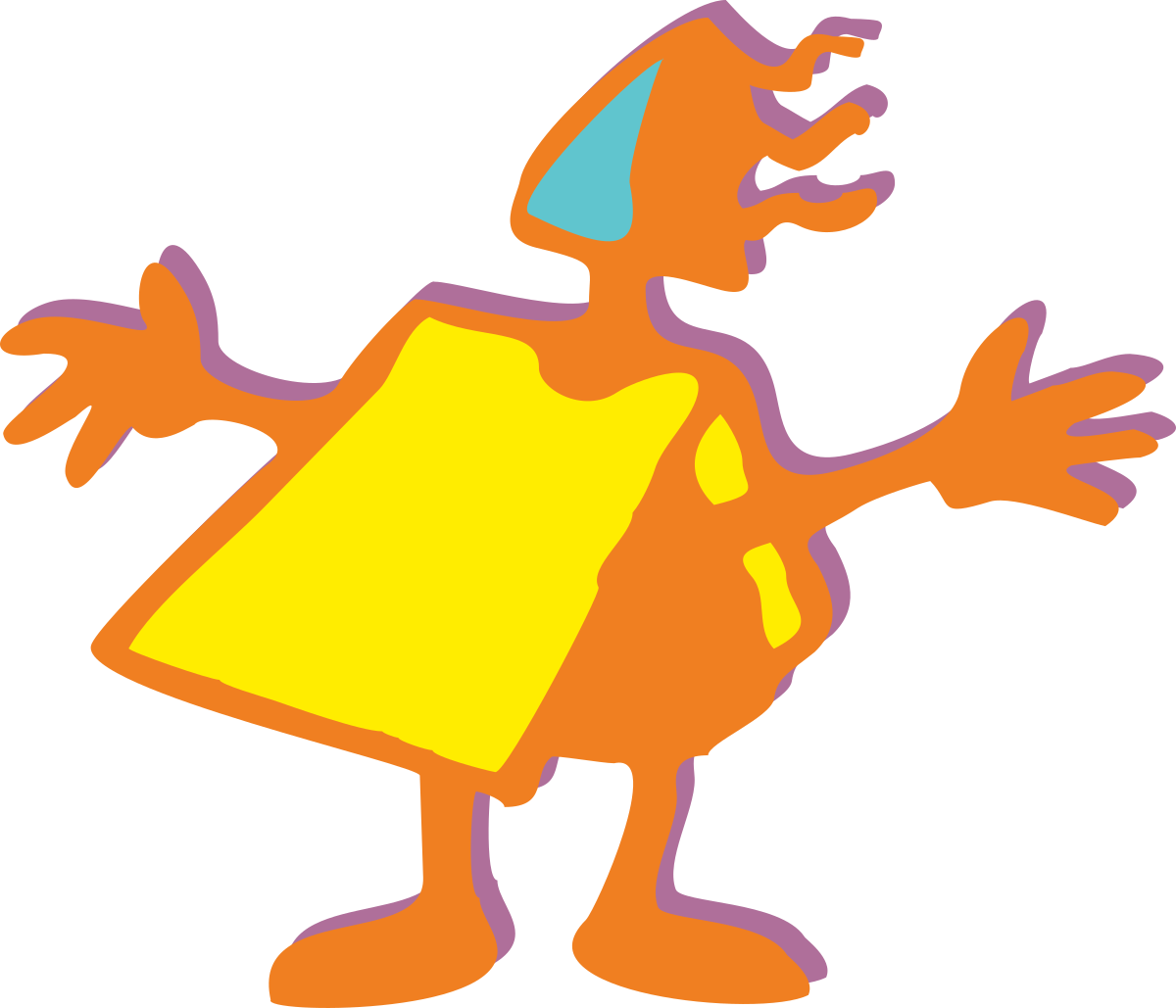 a cartoon character with a yellow dress and blue hat clip art png transparent Colorful Borders with Cartoon Characters in Yellow Dress and Blue Hat Clipart
