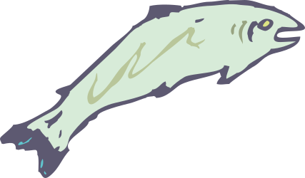 Fish with Long Tail Clipart - Vibrant and Expressive Design Elements