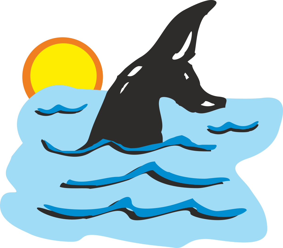 Killer Whale Jumping Out of Water - Dynamic Ocean Clipart