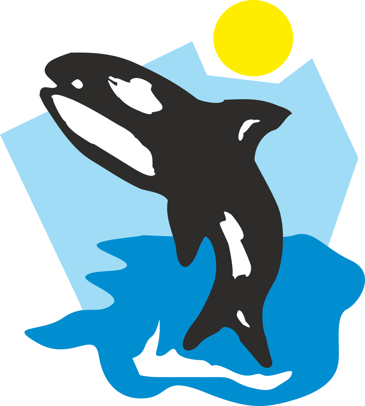 Whale Jumping Out of Water Clipart - Stunning Marine Life Illustration