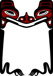 Red and Black Mask Clipart with White Face - Creative Borders Collection