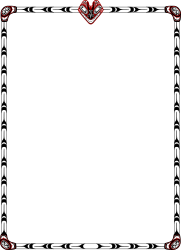 Black and Red Patterned Frame Clipart - Elegant Borders and Decorative Frames