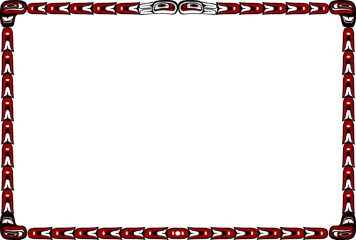 Red and Black Pattern Frame Clipart - Stylish Borders and Decorative Edges