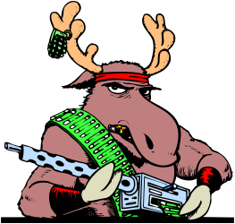 Cartoon Moose with Guitar and Hat - Fun Clipart for Your Projects