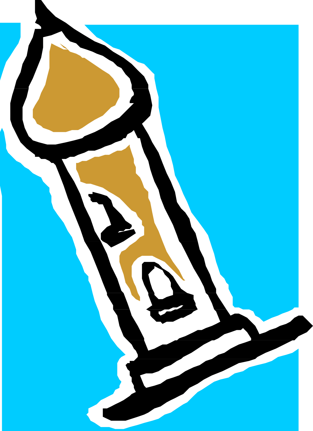 a black and gold silhouette of a man clip art png transparent Black and Gold Silhouette of a Man - Stunning Clipart for All Uses