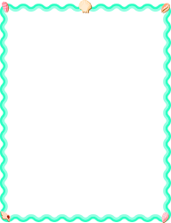 Green Sea Shell and Starfish Border Clipart - Perfect for Nautical Designs