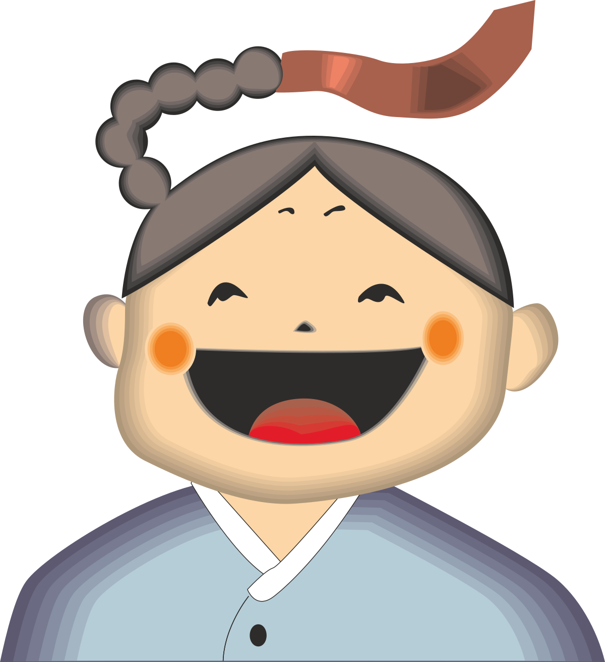 Mustached Man in Shirt Clipart - Perfect for Your Designs