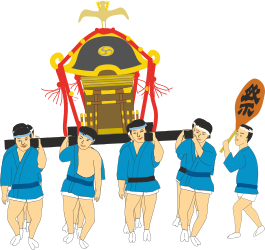 Group of People in Blue Shirts and Shorts Clipart for Creative Projects