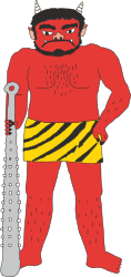 Cartoon Character with Chainsaw Clipart for Fun Projects