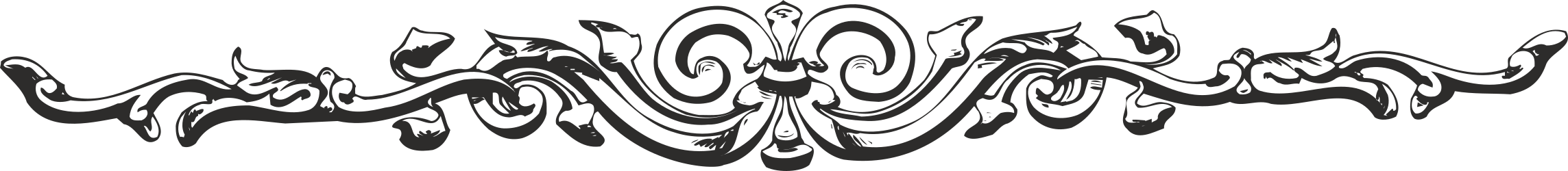 Ornate Black and White Wave Borders and Bars Clipart