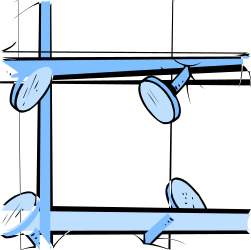 Blue and White Ceiling Clipart - Elegant Borders and Miscellaneous Designs