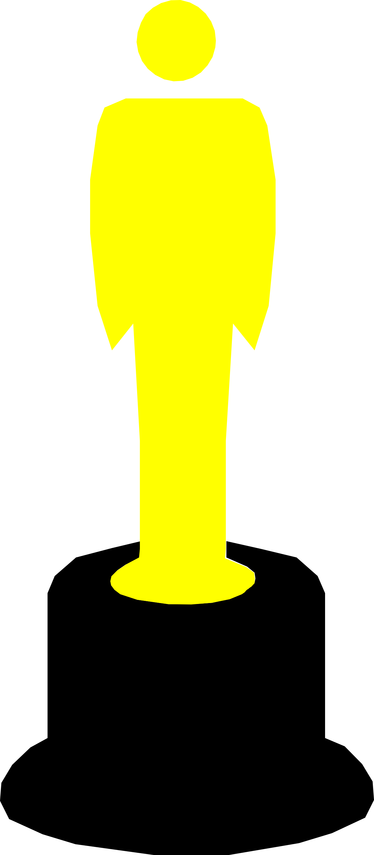 Yellow Silhouette of a Man - Dynamic Clipart for Various Uses