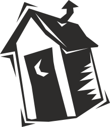 Charming House with Chimney and Cap Clipart
