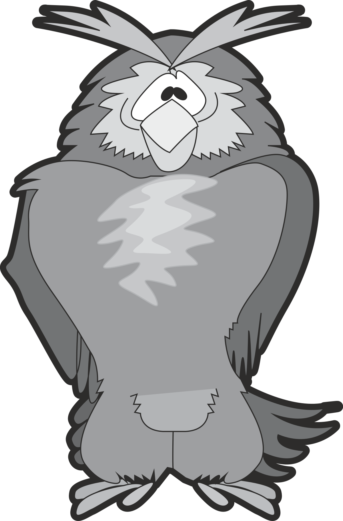 Angry Bird Clipart: Crossed Arms & Fierce Expression