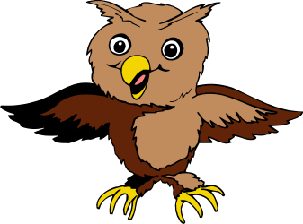 Owl with Yellow Beak and Brown Wings - Stunning Clipart for Nature and Wildlife