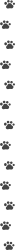 Borders and Animal Paw Print Clipart on Black and White Background