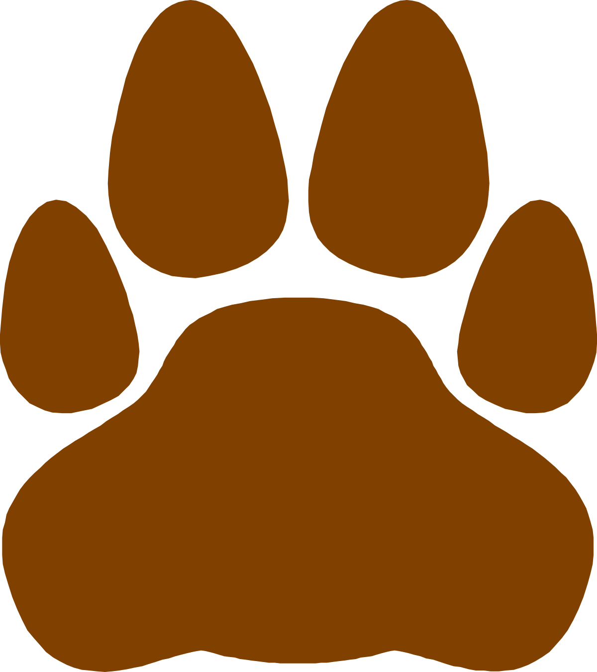 Brown Paw Print Clipart - Perfect for Animal Themes and Nature Projects