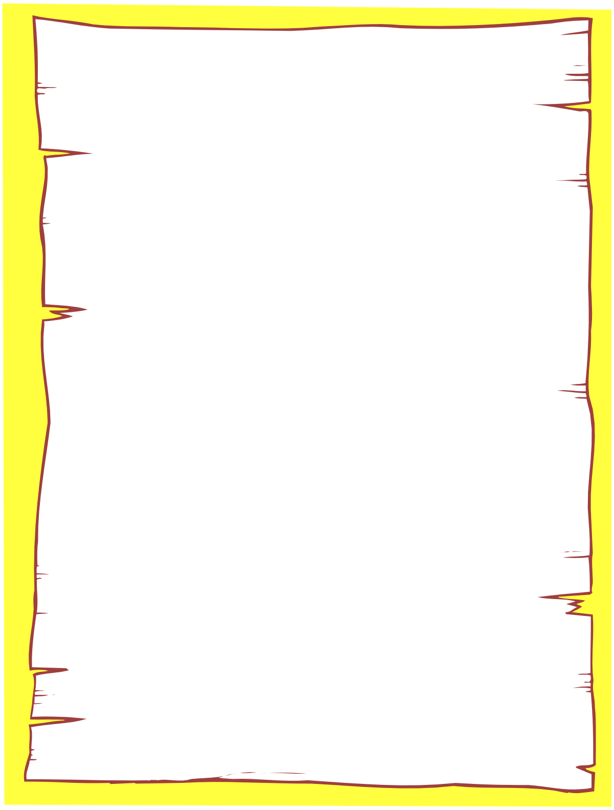 Yellow Frame with Black Border Clipart - Versatile Borders and Frames for Creative Projects