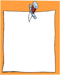 Borders and Frames: Blank Paper with Hat Clipart