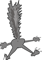 Black and White Silhouette of a Man with Feather - Elegant Clipart