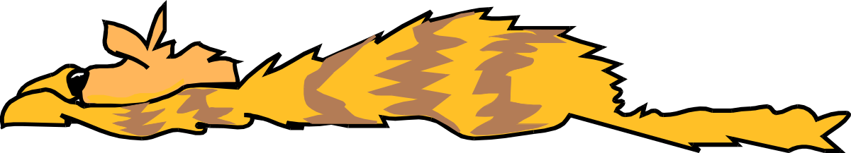 Yellow and Brown Fire Clipart Against Black Background