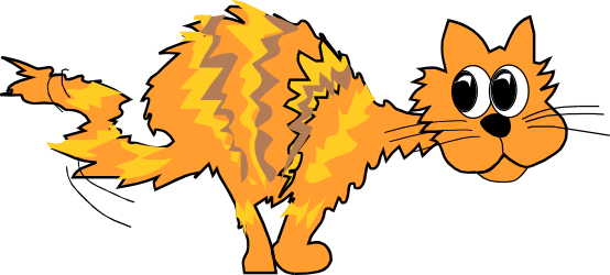 Cartoon Cat with Broken Face Clipart for Creative Projects