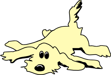 Dog Laying Down on Ground Clipart - Perfect for Your Projects!