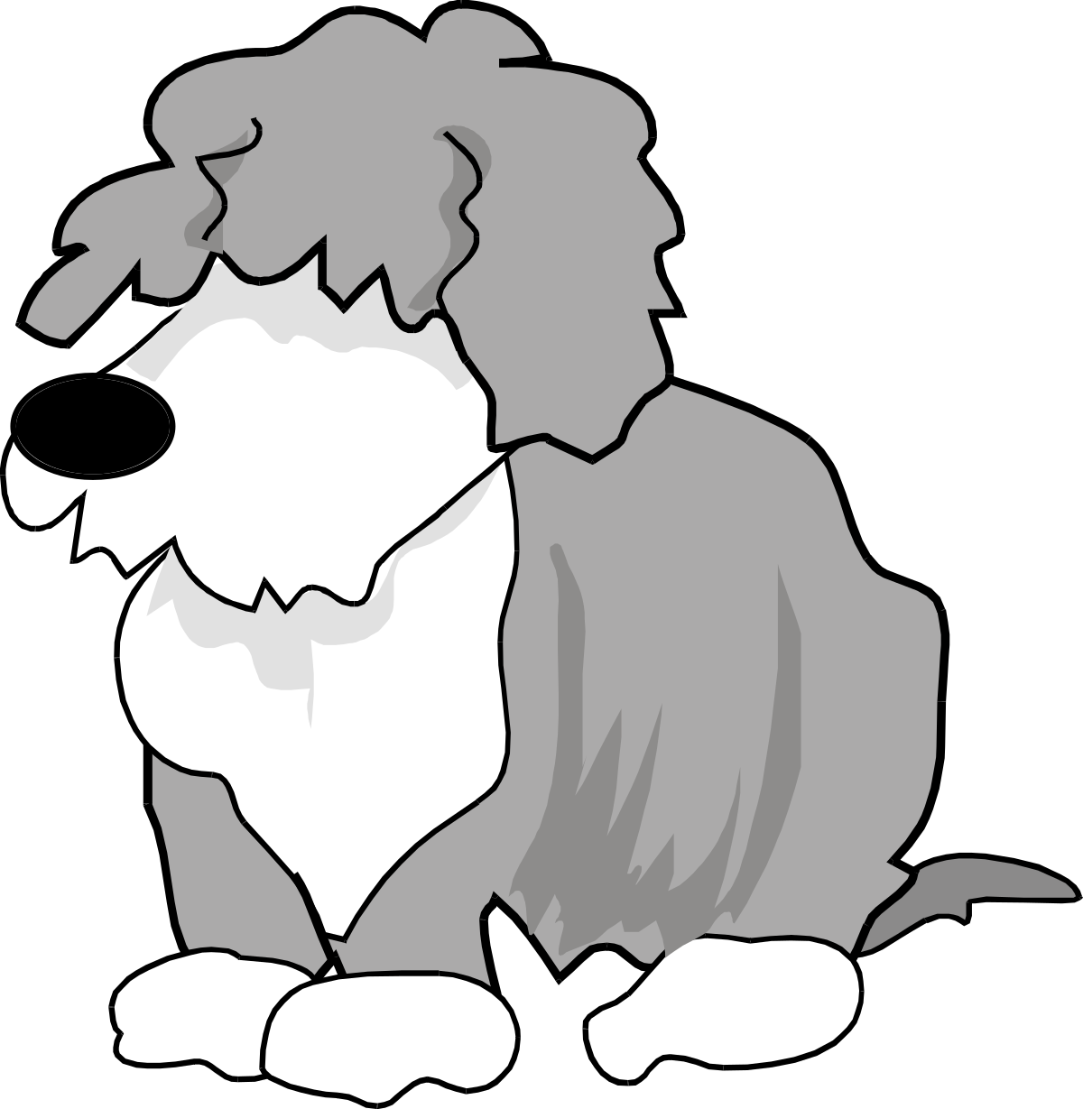 Sad Dog Clipart - Adorable Dog with a Melancholic Expression