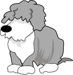 Sad Dog Clipart - Adorable Dog with a Melancholic Expression