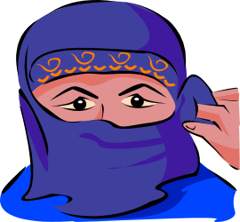 Purple Head Scarf Clipart - Vibrant Character Illustration