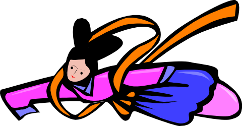 Woman in Blue Dress Laying Down Clipart for Creative Projects