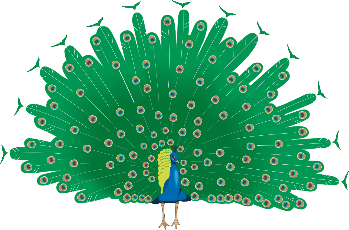 a peacock with a green tail and blue feathers clip art png transparent Peacock with Green Tail and Blue Feathers Clipart - Vibrant and Eye-Catching Illustrations