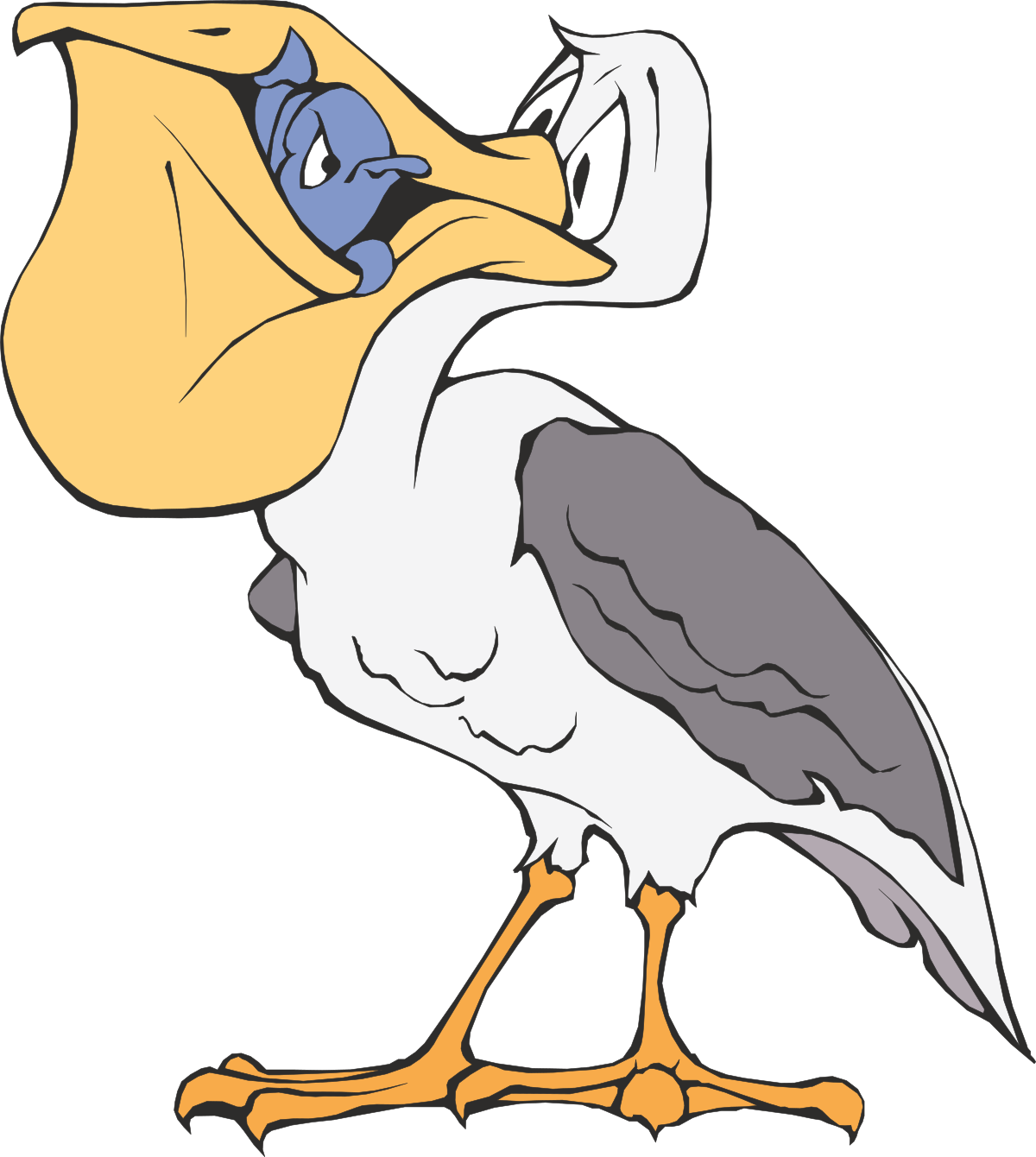 Cartoon Bird with Blue Eye Clipart - Whimsical Avian Illustration