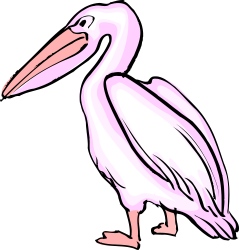 White Peon Bird with Long Beak - Stunning Clipart for Nature Projects