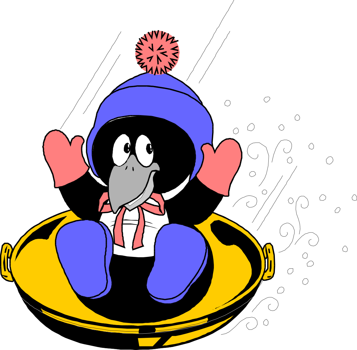 a penguin wearing a hat and a scarf clip art png transparent Penguin in Hat and Scarf Clipart - Fun and Playful Illustration