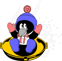 Penguin in Hat and Scarf Clipart - Fun and Playful Illustration