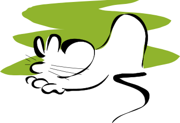Cartoon Mouse on Green Background - Fun Clipart for Your Projects