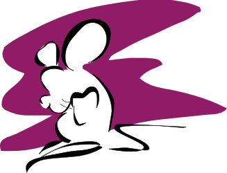 White Rabbit Clipart on Vibrant Purple Background