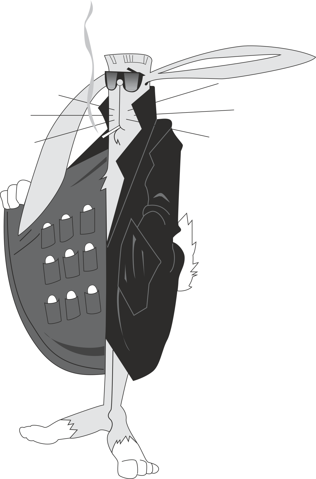 a cartoon character with a knife and a hat clip art png transparent Cartoon Character with Knife and Hat - Playful Clipart