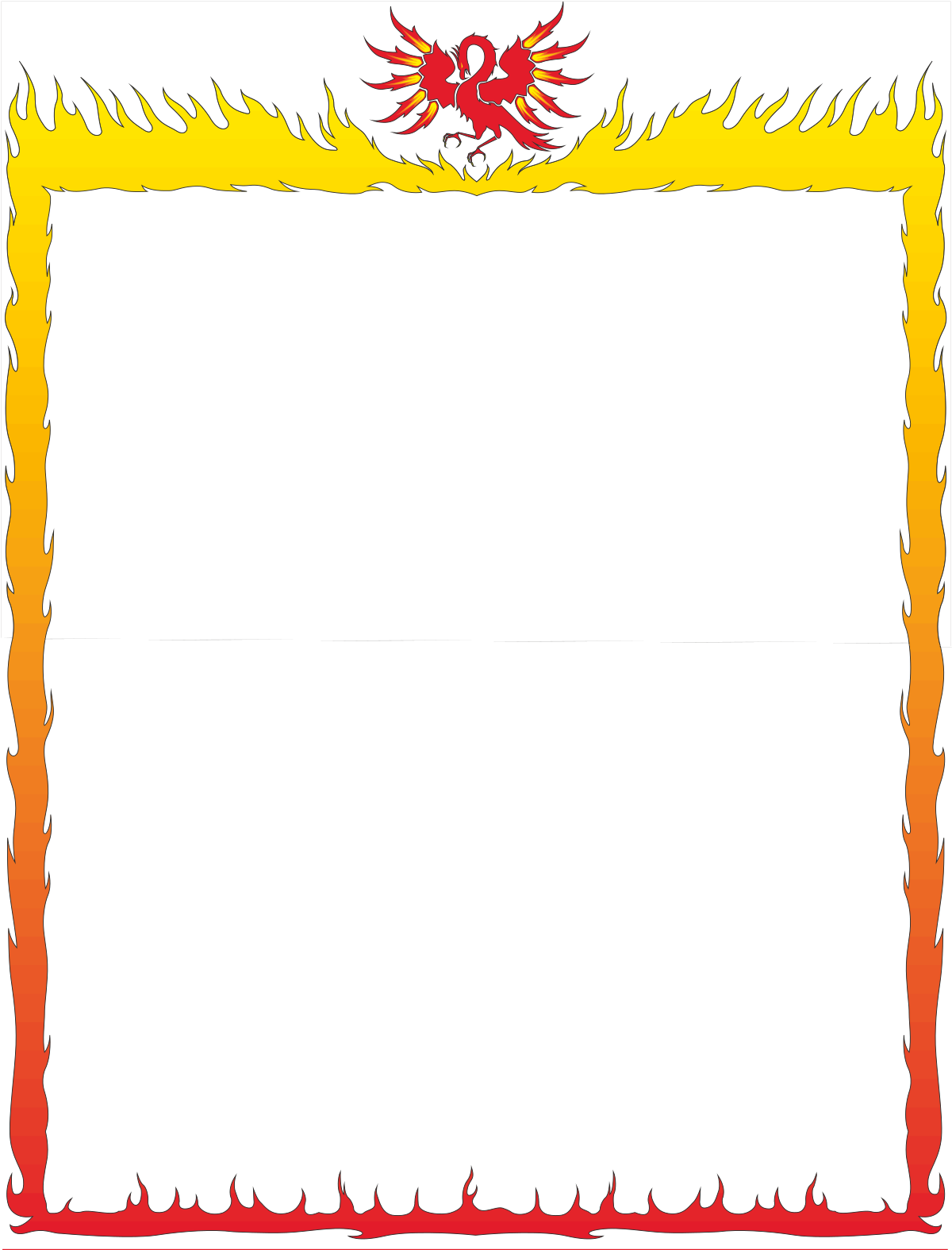 a fire frame with flames and flames clip art png transparent Phoenix Fire Frame Clipart: Stunning Borders for Your Creative Projects