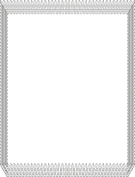 Elegant Black and White Borders and Frames with Picket Fence Pattern Clipart