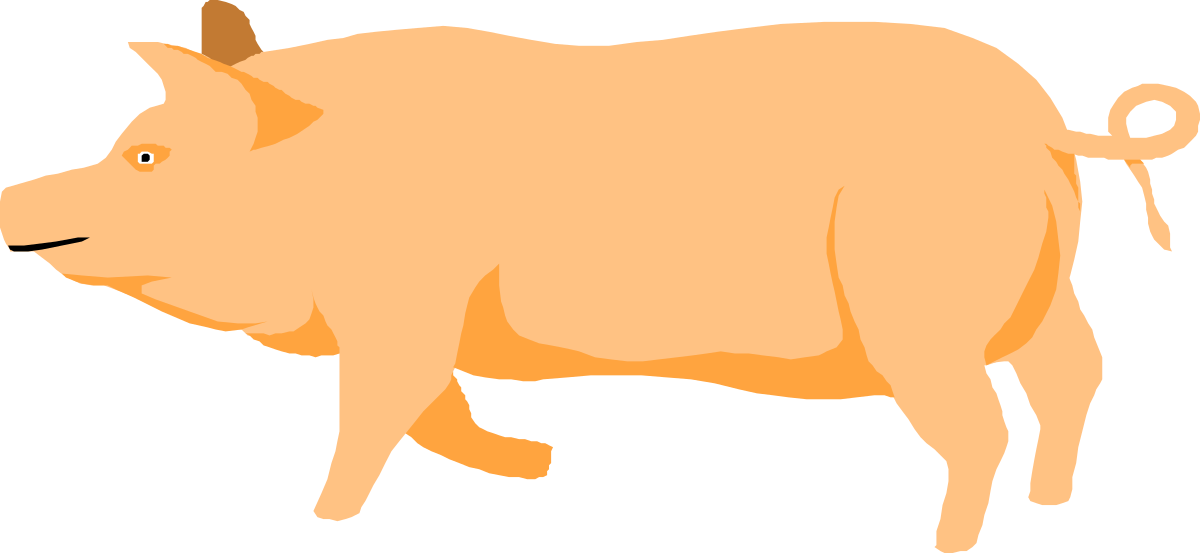 a pig with a long tail and a long tail clip art png transparent Pig Clipart with Long Tail - Perfect for Fun Designs and Projects