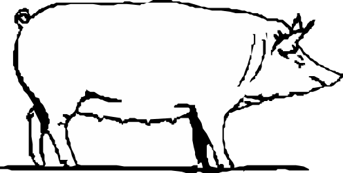 Silhouetted Cow Clipart on Black Background - Stunning Visuals for Your Projects