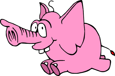 Pink Pig with Red Nose - Charming Clipart for Every Project