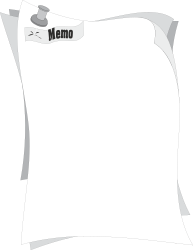 Borders & Business Clipart: Stylish Pinup Memo Design