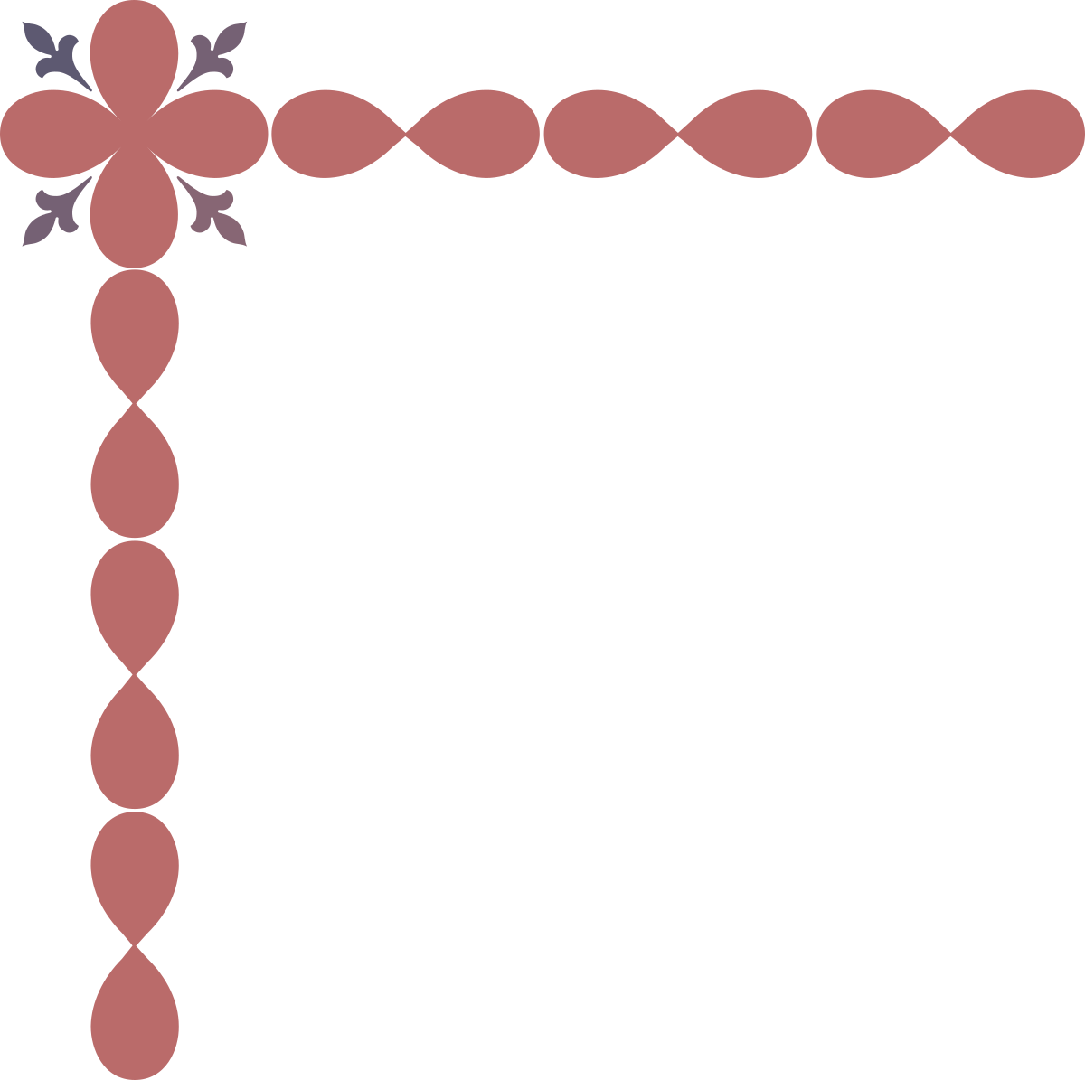 Borders and Corners Clipart - Decorative Pink Flower Frame Design