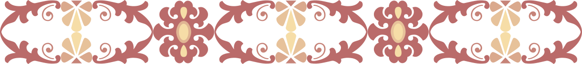 Decorative Borders with Plants - Pink and Yellow Stripes on Black Background